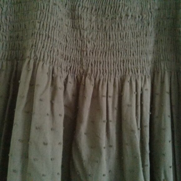 Anna-Kaci Women's Boho Lace Sleeve Smocked Maxi Dress, Olive Green, M - Picture 7 of 16